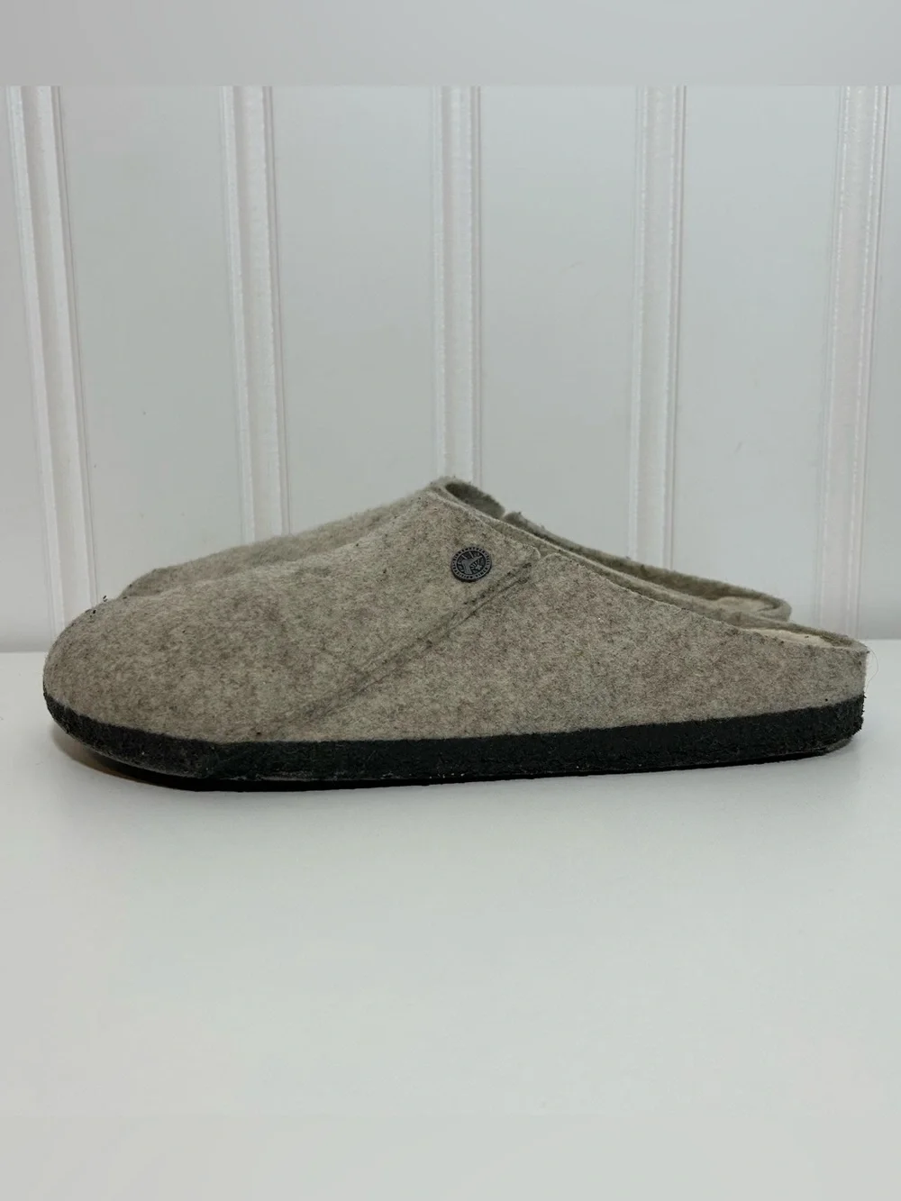 Birkenstock zermatt Gray Felt Clog Slippers